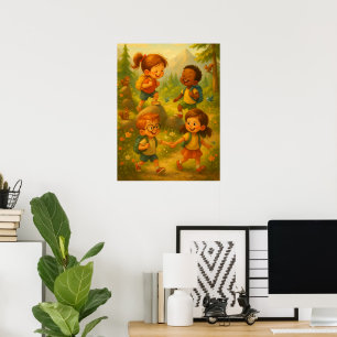 Joyful Kids Wandern - Unterrichtsraum Erlebnisplak Poster