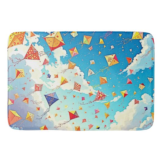 Joyful Kites Soaring High Badematte (Vorderseite)