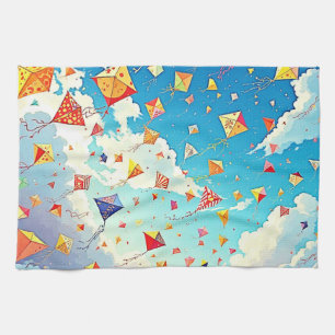 Joyful Kites Soaring High Geschirrtuch