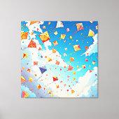 Joyful Kites Soaring High Leinwanddruck (Vorderseite)