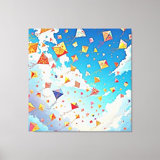 Joyful Kites Soaring High Leinwanddruck (Vorderseite)