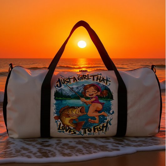 Joyful Leap With Finned Friend Duffle Bag