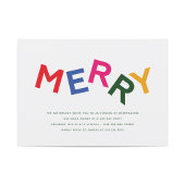 Joyful Lettering Holiday Party Invitations Einladung