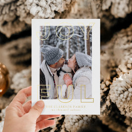 Joyful Letters Foil Holiday Card Folien Feiertagskarte