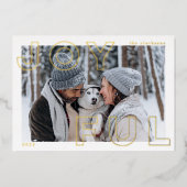 Joyful Letters Foil Holiday Card Folieneinladung (Vorderseite)