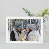 Joyful Letters Foil Holiday Card Folieneinladung (Stehend vorne)