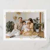 Joyful Letters Foil Holiday Card Folieneinladung (Vorderseite)