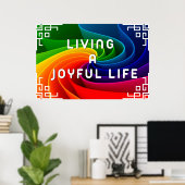 "Joyful Life" Positives Wall Art Poster (Heimbüro)