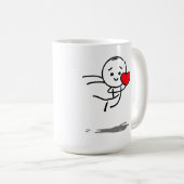 Joyful Love Stickman Heart Leap Graphic Tee Kaffeetasse (VorderseiteRechts)