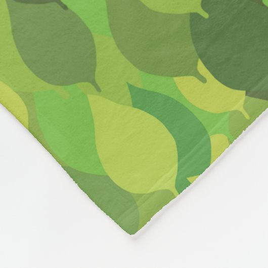 Joyful Lush Blätter - nahtloses Oberflächenmuster. Fleecedecke (Ecke)