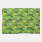 Joyful Lush Blätter - nahtloses Oberflächenmuster. Geschirrtuch (Horizontal)