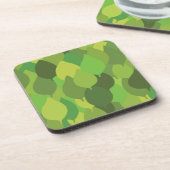 Joyful Lush Blätter - nahtloses Oberflächenmuster. Getränkeuntersetzer (Linke Seite)