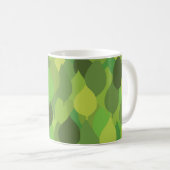 Joyful Lush Blätter - nahtloses Oberflächenmuster. Kaffeetasse (VorderseiteRechts)