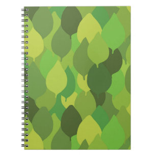 Joyful Lush Blätter - nahtloses Oberflächenmuster. Notizblock