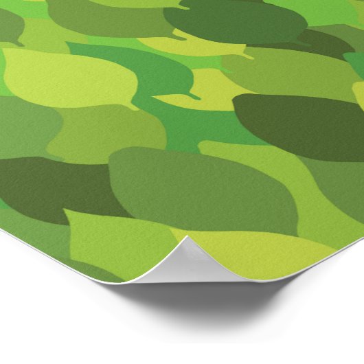 Joyful Lush Blätter - nahtloses Oberflächenmuster. Poster (Ecke)