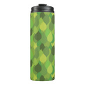 Joyful Lush Blätter - nahtloses Oberflächenmuster. Thermosbecher (Vorderseite)