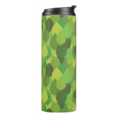Joyful Lush Blätter - nahtloses Oberflächenmuster. Thermosbecher (Nach links gedreht)