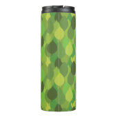 Joyful Lush Blätter - nahtloses Oberflächenmuster. Thermosbecher (Rückseite)