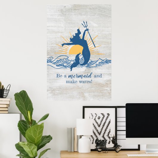 Joyful Mermaid Inspiration Poster (Heimbüro)