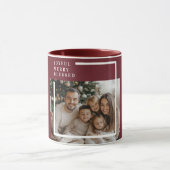 Joyful Merry Blessed Christmas Photo Custom Tasse (Zentrum)