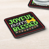 Joyful Merry gesegnet-81053 Getränkeuntersetzer (Linke Seite)