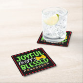 Joyful Merry gesegnet-81053 Rechteckiger Pappuntersetzer (Vor Ort)