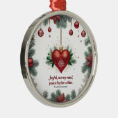 Joyful Merry Mind — Premium Round Christmas Orname Ornament Aus Metall (Rechts)