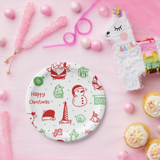 Joyful Minimalist Holiday  Pappteller (Party)