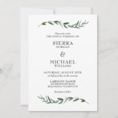 Joyful Modern Botanical Wedding Einladung (Vorderseite)