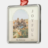 Joyful Modern Minimalistisch Boho Arch Foto Beige Ornament Aus Metall (Links)