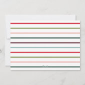 Joyful Modern Rainbow Letting Foto Feiertagskarte (Rückseite)