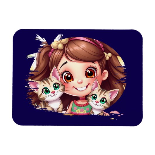 Joyful Moms with My Kitties Magnet (Horizontal)
