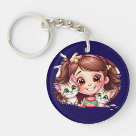 Joyful Moms with My Kitties Schlüsselanhänger