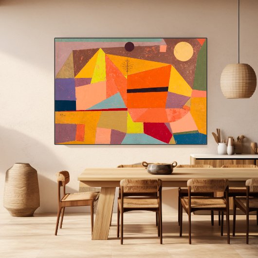 Joyful Mountain Landscape, Paul Klee Abstrakte Kun Poster