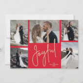 JOYFUL Multi Foto Christmas Feiertagskarte (Vorderseite)