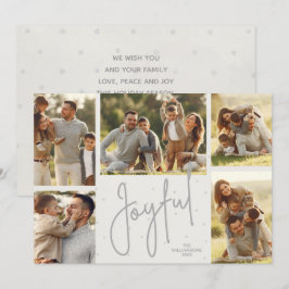 JOYFUL Multi Foto Christmas Feiertagskarte