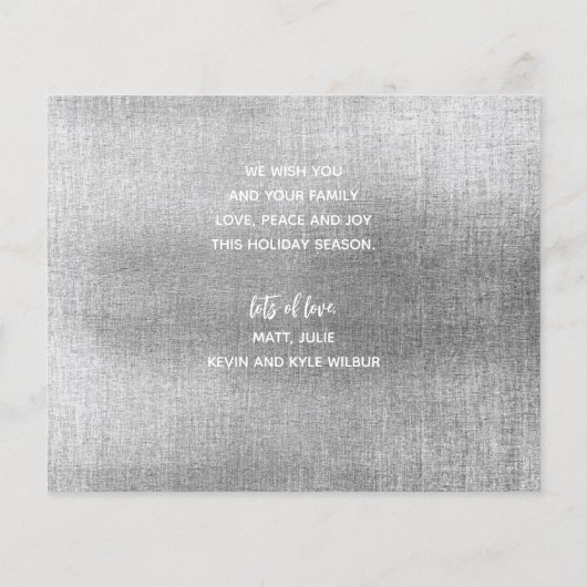 JOYFUL Multi Foto Silver Budget Holiday Cards (Rückseite)