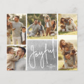 JOYFUL Multi Foto Silver Budget Holiday Cards (Vorderseite)