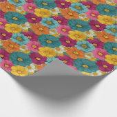 Joyful Multicolor Floral Whimsy Geschenkpapier (Ecke)
