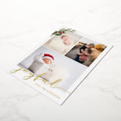 Joyful Multiple Foto Folien Feiertagskarte (Gedreht)