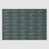 Joyful Muster Merry Weihnachtsname Dark Green Seidenpapier (Vorderseite)