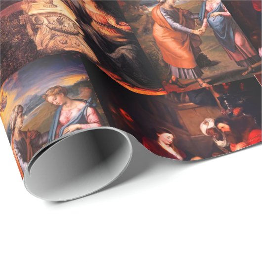 Joyful Mysteries Christmas Wrapping Paper Geschenkpapier (Rolleneckpunkt)