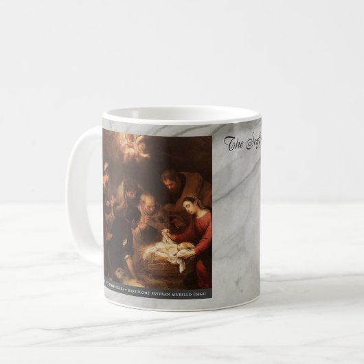 Joyful Mysteries of the Rosary Item #3: Nativity Kaffeetasse (Vorderseite Links)
