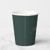Joyful Name Weihnachts-Party Grün Pappbecher (Rechts)