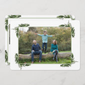 Joyful New Year Green Folies Feiertagskarte (Vorne/Hinten)