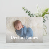 Joyful News | Foto Collage Birth Ankündigung (Stehend Vorderseite)