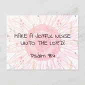 Joyful Noise 2 Psalm 98:4 Christian Scripture Postkarte (Vorderseite)