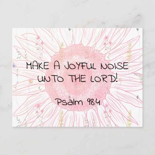  Joyful Noise 2 Psalm 98:4 Christian Scripture Postkarte (Vorderseite)