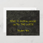 Joyful Noise 3 Psalm 98:4 Christian Scripture Postkarte (Vorne/Hinten)