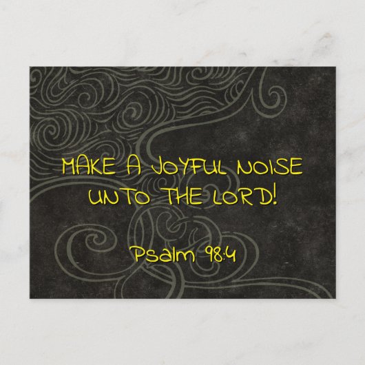 Joyful Noise 3 Psalm 98:4 Christian Scripture Postkarte (Vorderseite)